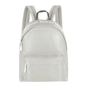 MINISO Marvel Backpack Bag, Letter Design, Light Grey